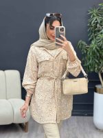 شومیز دو جیب گلی کد 5038 - تصویر 8