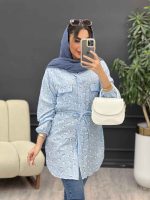 شومیز دو جیب گلی کد 5038 - تصویر 15