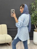 شومیز دو جیب گلی کد 5038 - تصویر 11