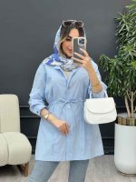 مانتو جلو پیله برش دار کد 5057 - تصویر 3