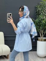 مانتو جلو پیله برش دار کد 5057 - تصویر 16