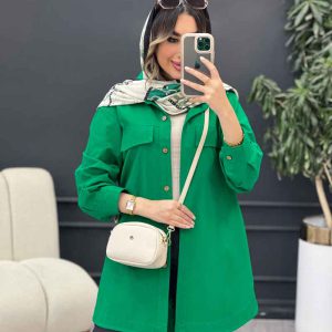 مانتو جیب نما بغل سه دکمه کد 5029
