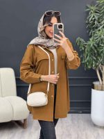 مانتو جیب نما بغل سه دکمه کد 5029 - تصویر 17