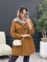 مانتو جیب نما بغل سه دکمه کد 5029 - تصویر 2