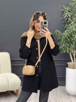 مانتو جیب نما بغل سه دکمه کد 5029 - تصویر 4