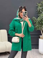 مانتو جلو سگک دو جیب کد 5048 - تصویر 22