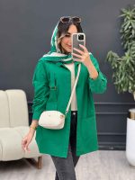 مانتو جلو سگک دو جیب کد 5048 - تصویر 8