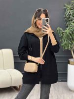 مانتو جلو سگک دو جیب کد 5048 - تصویر 17