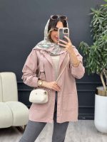 مانتو جلو سگک دو جیب کد 5048 - تصویر 20