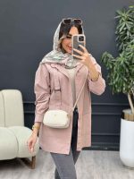 مانتو جلو سگک دو جیب کد 5048 - تصویر 23