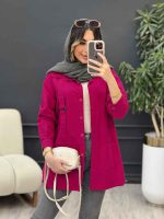 مانتو جلو سگک دو جیب کد 5048 - تصویر 2