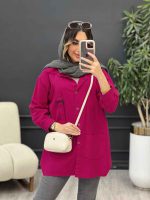 مانتو جلو سگک دو جیب کد 5048 - تصویر 15