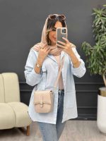 مانتو جلو سگک دو جیب کد 5048 - تصویر 10