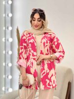 شومیز طرح دار تک جیب صنم کد 5039 - تصویر 5