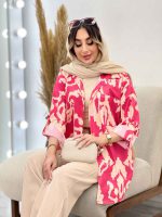 شومیز طرح دار تک جیب صنم کد 5039 - تصویر 11