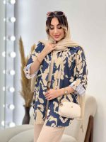 شومیز طرح دار تک جیب صنم کد 5039 - تصویر 9