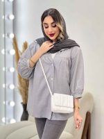 مانتو راه راه جلو چین کد 5011 - تصویر 4