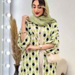 شومیز طرح لوزی دو جیب پاکتی کد 5036