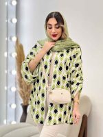 شومیز طرح لوزی دو جیب پاکتی کد 5036 - تصویر 6