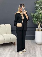 ست مانتو شلوار دو دکمه آستین سگک کد 5068 - تصویر 9
