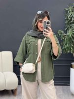 مانتو جیب پیله ریش دار کد 5060 - تصویر 8