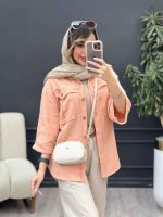 مانتو جیب پیله ریش دار کد 5060 - تصویر 6