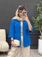 مانتو جیب پیله ریش دار کد 5060 - تصویر 23