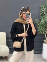 مانتو جیب پیله ریش دار کد 5060 - تصویر 11