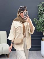 مانتو جیب پیله ریش دار کد 5060 - تصویر 4