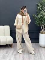 مانتو جیب پیله ریش دار کد 5060 - تصویر 17