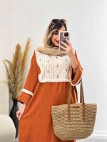 پیراهن بلند آستین ریش کد 5072 - تصویر 16
