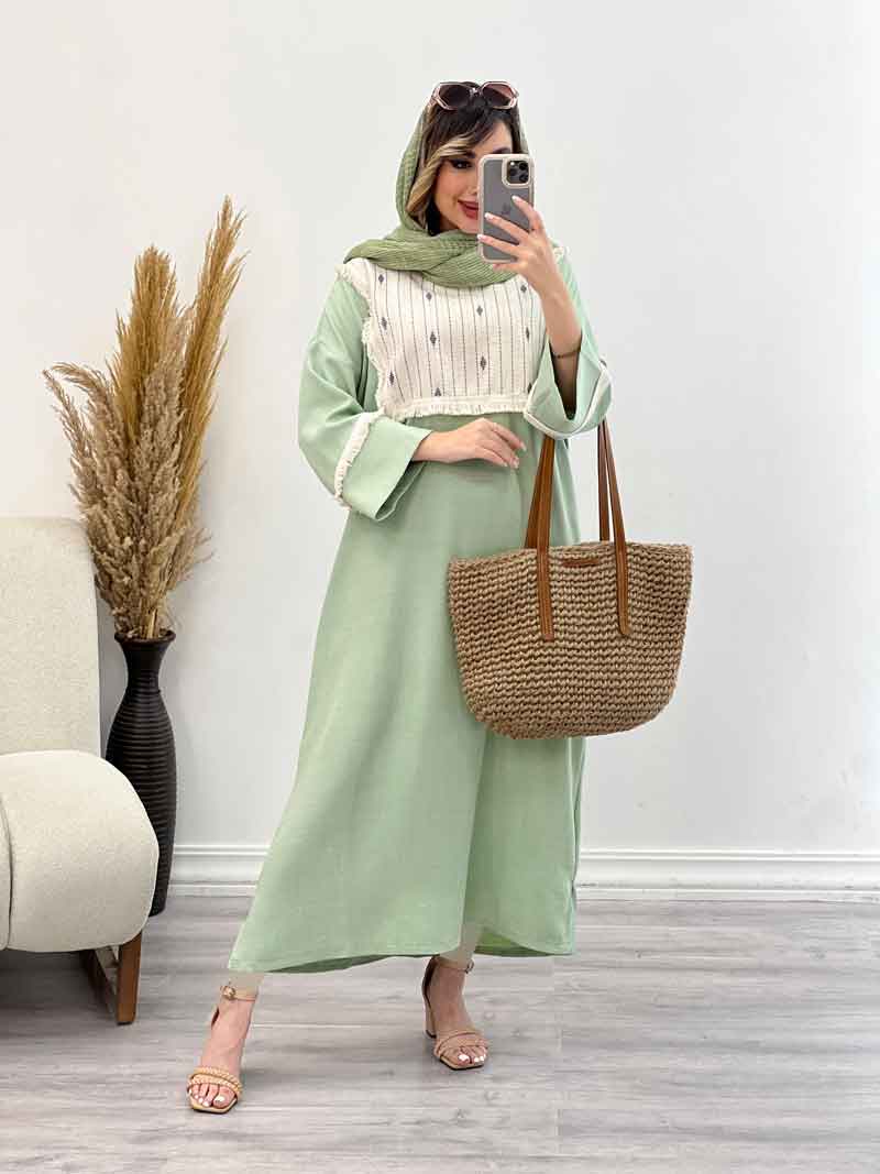 پیراهن بلند آستین ریش کد 5072 پیراهن بلند آستین ریش کد 5072