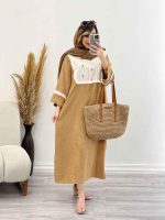 پیراهن بلند آستین ریش کد 5072 - تصویر 4