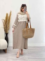 پیراهن بلند آستین ریش کد 5072 - تصویر 15