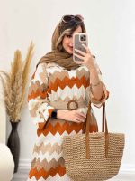 پیراهن بلند آستین پاگن کد 5073 - تصویر 11