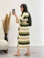 پیراهن بلند آستین پاگن کد 5073 - تصویر 14