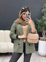 مانتو چهاردکمه دو جیب لادن کد 5080 - تصویر 12
