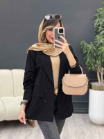 مانتو چهاردکمه دو جیب لادن کد 5080 - تصویر 24