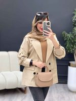 مانتو چهاردکمه دو جیب لادن کد 5080 - تصویر 9