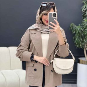 مانتو چهاردکمه دو جیب لادن کد 5080