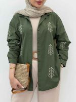 شومیز لینن گندم کد 5078 - تصویر 26