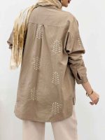 شومیز لینن گندم کد 5078 - تصویر 21