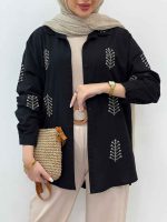 شومیز لینن گندم کد 5078 - تصویر 6