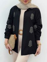 شومیز لینن گندم کد 5078 - تصویر 12