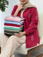 شومیز لینن گندم کد 5078 - تصویر 31