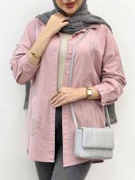 شومیز لینن گندم کد 5078 - تصویر 22