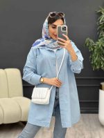 مانتو دو جیب شکیبا کد 5077 - تصویر 3