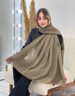 شال پلیسه منگوله دار شبنم کد 5059 - تصویر 25