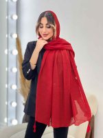 شال پلیسه منگوله دار شبنم کد 5059 - تصویر 4