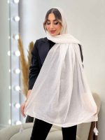 شال پلیسه منگوله دار شبنم کد 5059 - تصویر 9
